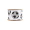 LaRibbons 2 1/2" Wired Cotton Ribbon | Glitter Soccer Balls on White | 10 Yard Roll